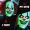 6' Clown Animatronic, Red Haired Life Size Outdoor Halloween Decoration with Motion Activated Sound & Light Up Eyes